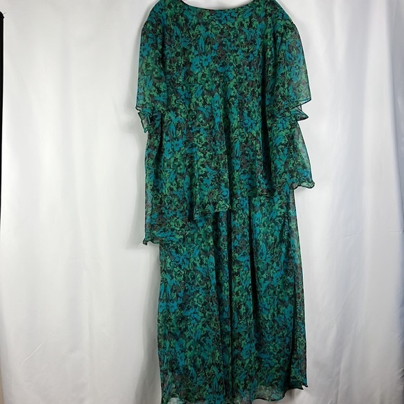 Maggie Barnes maxi length flutter sleeve dress Sz 34W - Picture 2 of 11